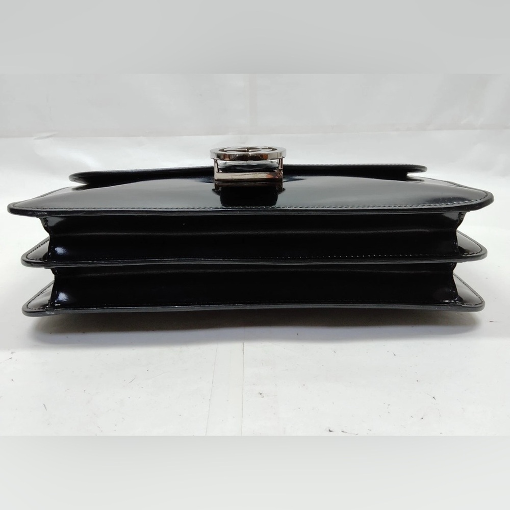 Authentic Gucci Black Leather Chain Shoulder Bag Gucci Black Patent leather - Picture 8 of 16